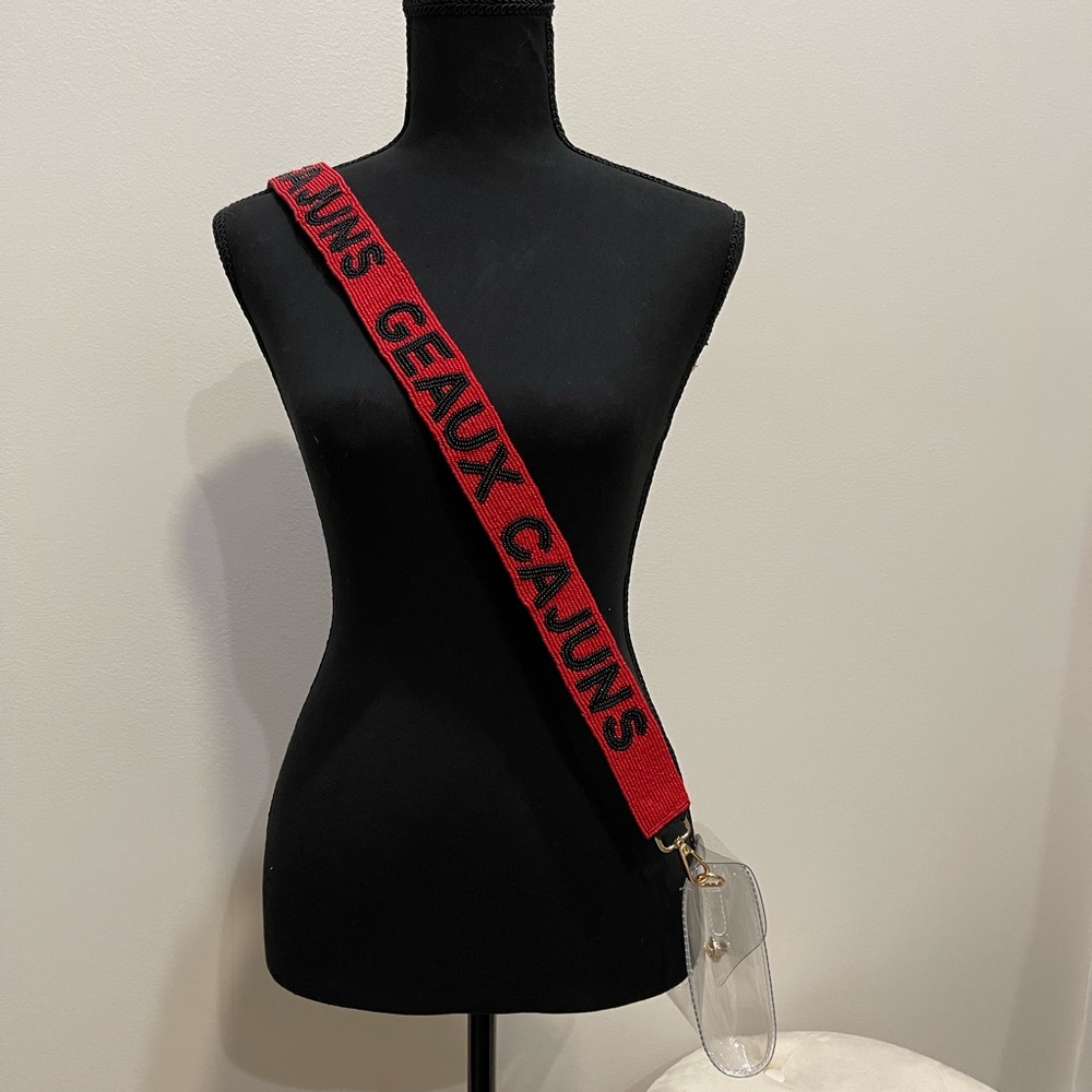 Geaux Cajuns Red Statement Crossbody Strap